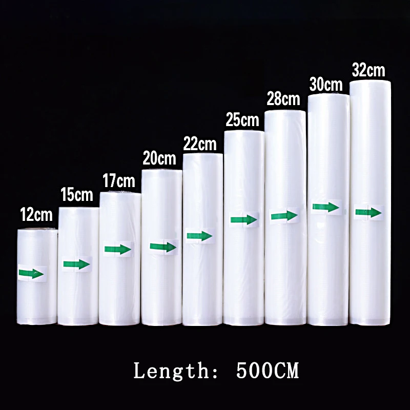 Sacs en plastique pour emballage sous vide alimentaire, 500CM, pour conserver les aliments frais, sacs de Compression scellés, Organization du stockage de cuisine