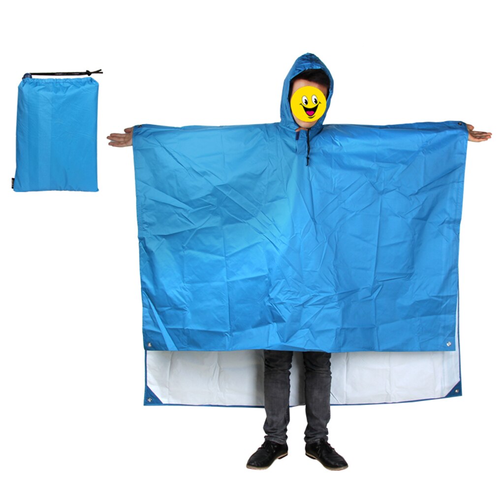 Chubasquero 3 en 1 para exteriores, mochila multifuncional, cubierta de lluvia, alfombra impermeable para tienda, toldo para escalada, ciclismo, senderismo, 1 unidad