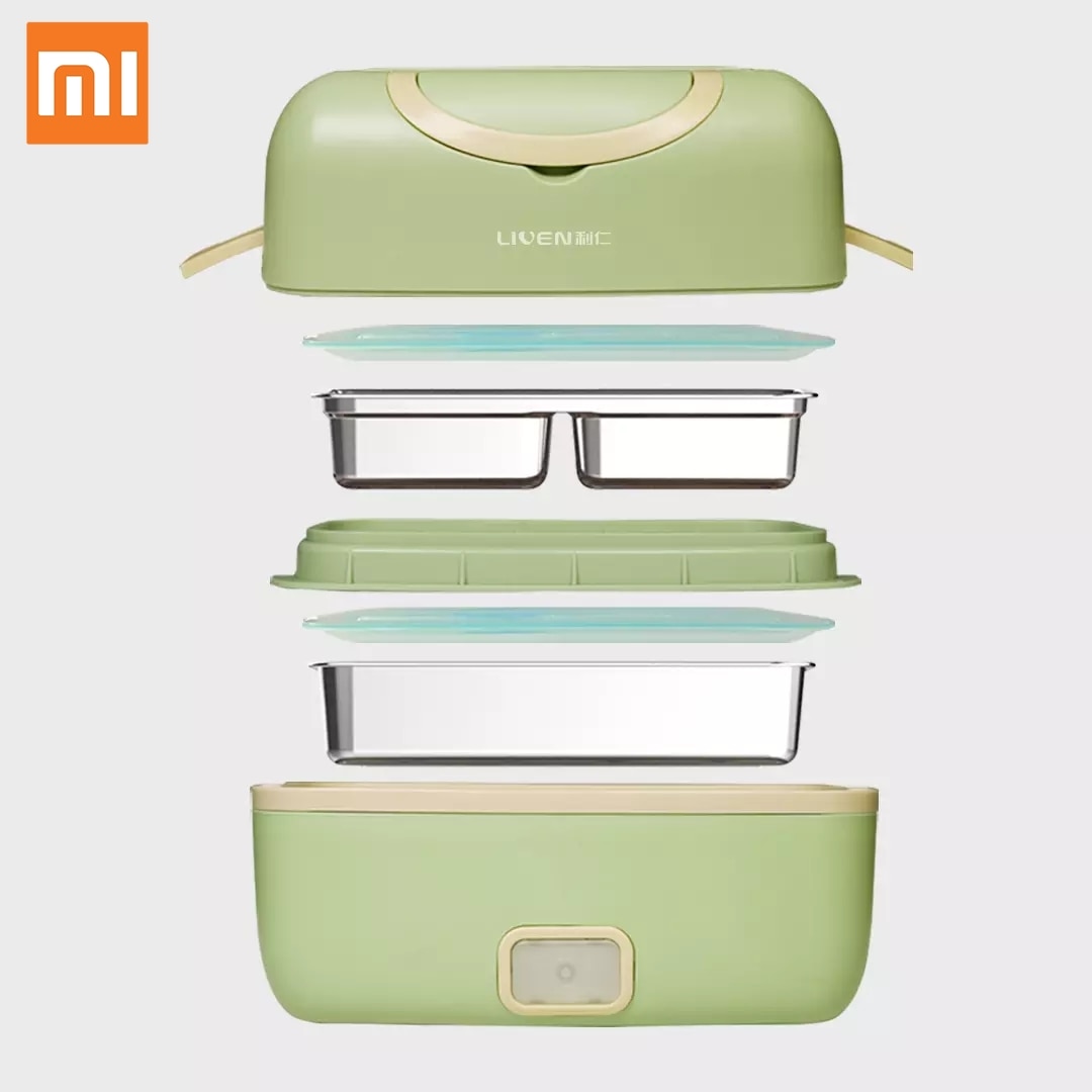 Xiaomi Liren Portable Cooking Electric Lunch Box Multifunctional Plug-in Electric Heating Cooking Large Capacity Double Layer