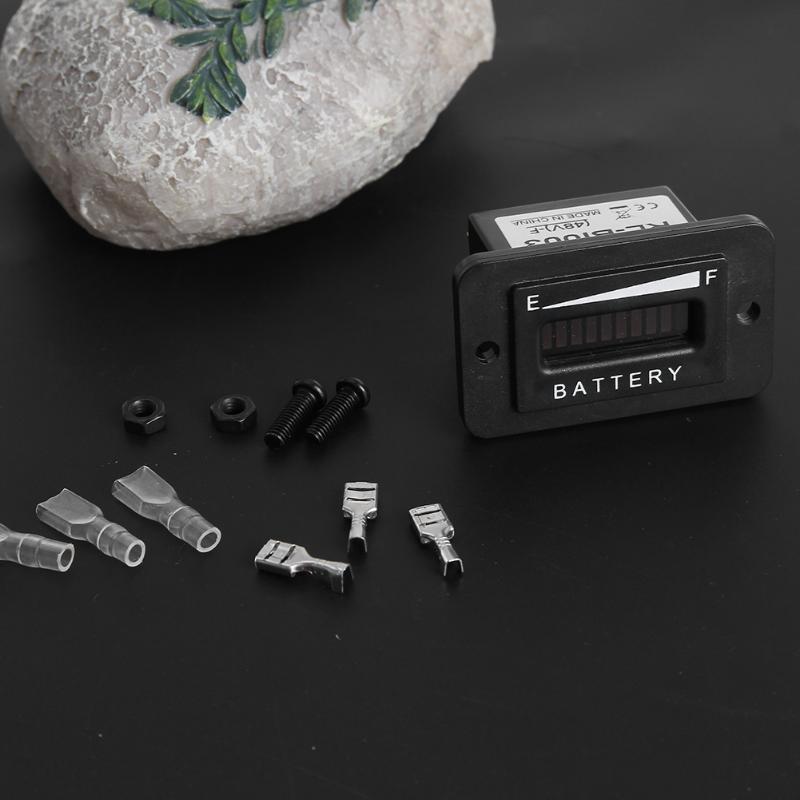 48v led batteriindikator mätare laddning urladdning testare led batteristatus laddningsindikator monitor mätare