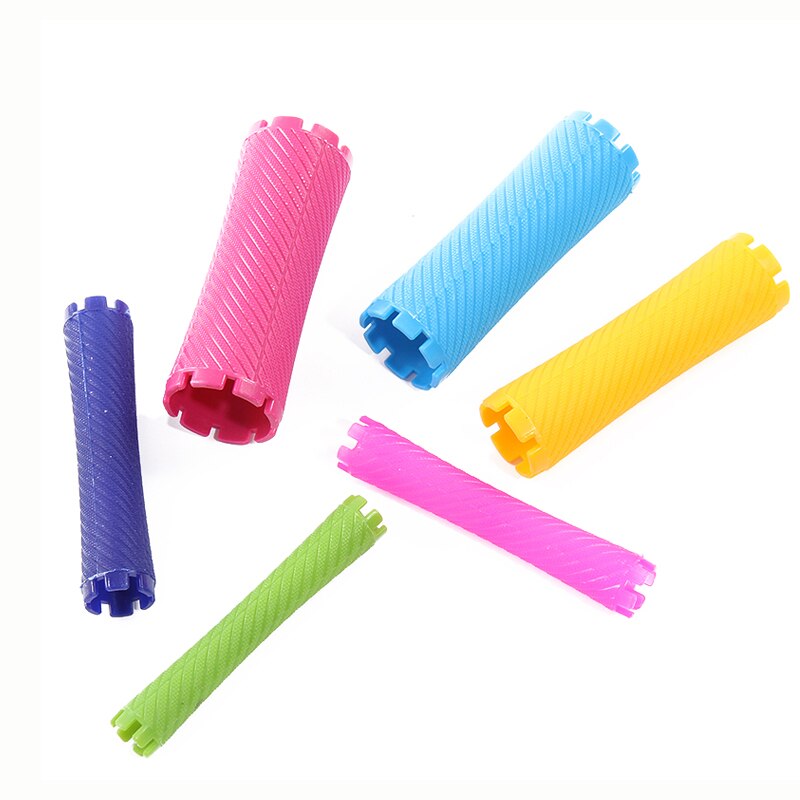 3 Packs/set 15mm Hair Perm Rods with Rubber Bands Kit Cold Permanent Bar Plastic Curlers Rollers Set Wave Fluffy Corn Hair 1507