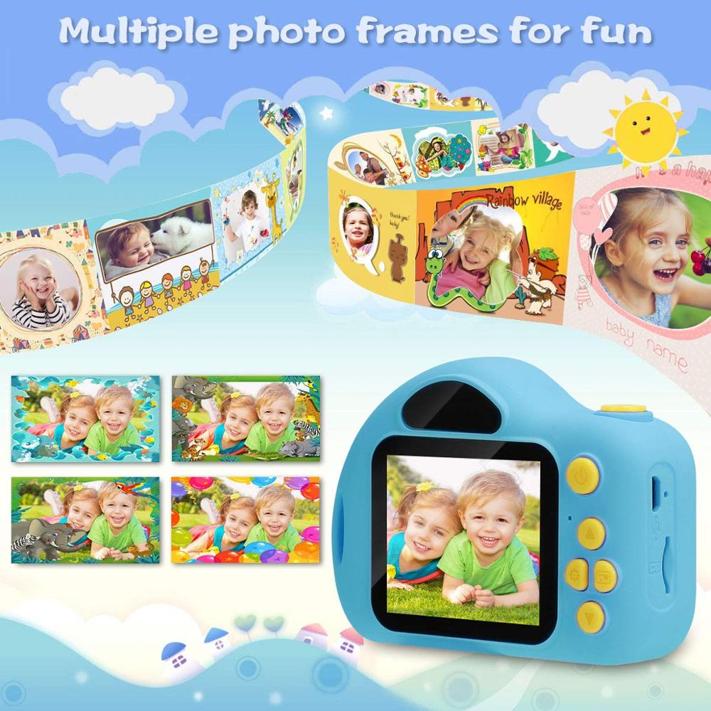 Kids Camera Toys HD 1080P Digital Photo selfie Video Camera Children Digital Zoom Camcorder with Flash Memory Card