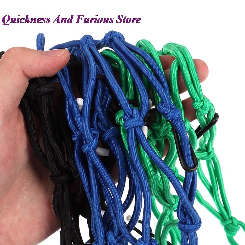 Red de equipaje para motocicleta, bolsa de 30x30cm con 6 ganchos, para equipaje y depósito de combustible, organizador de almacenamiento Web, 1 ud.