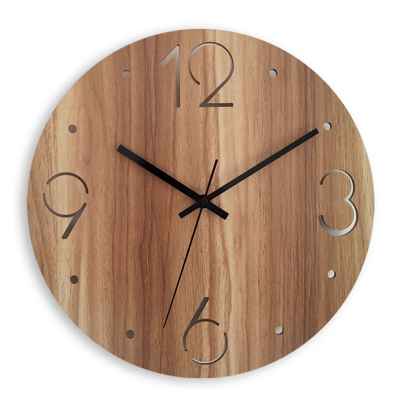 nordisch Große Wanduhr Zauberstab Uhr Holz Moderne Wohnzimmer Schlafzimmer Stille Gelb Uhren Büro Küche Pendule Wandbild Dekor Saat: Stil 9 / 12Zoll (30.5CM )