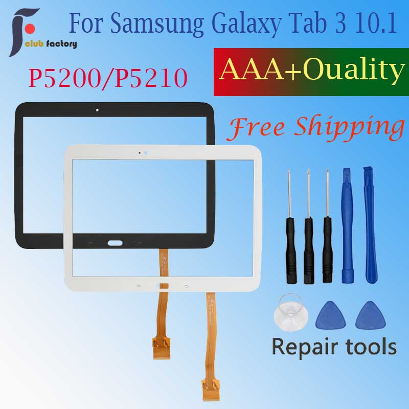 Écran tactile de remplacement pour Samsung Galaxy Tab 3, 10.1 pouces, GT-P5200, GT-P5210, P5200, P5210, AAA +