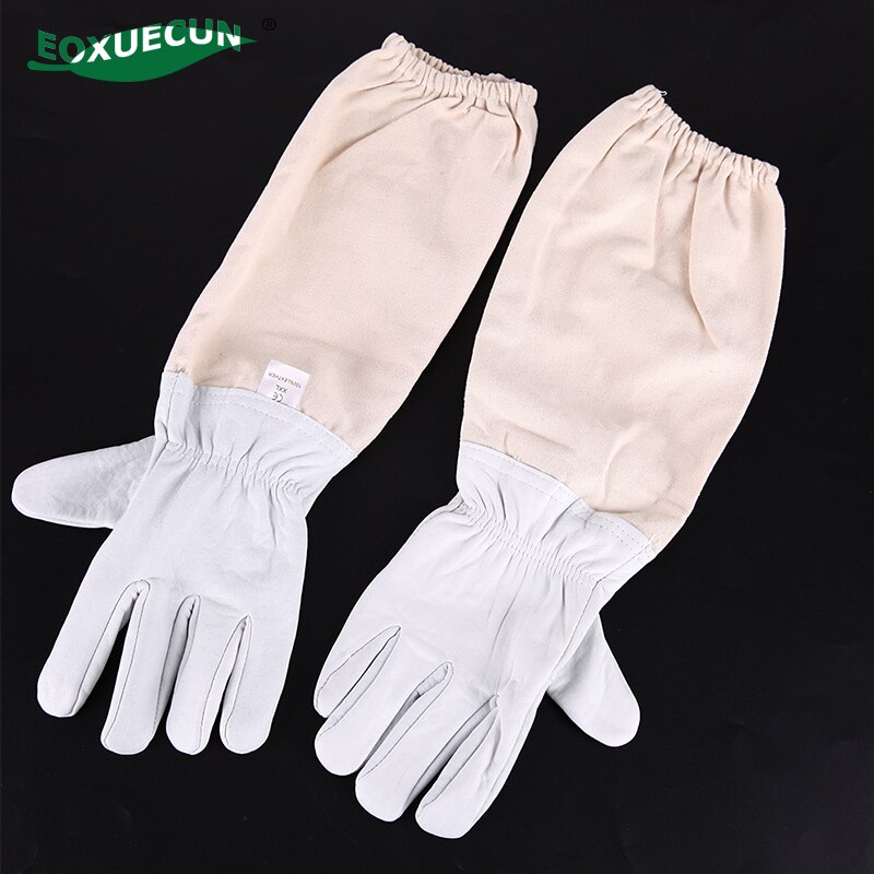 Bee Protective Clothing Ventilated Beekeeping Overall Full Body Bee Keeping Suit with Leather Gloves Beekeeper Full Suit Kit