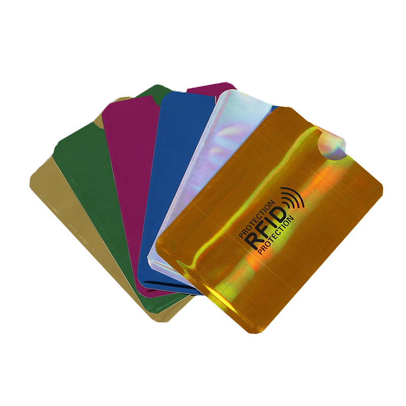 Colorful Anti Rfid Wallet Blocking Reader Lock Bank Card Holder Anti-Scan RFID Blocker NFC Shielding Credit Cards Bag BAG1035