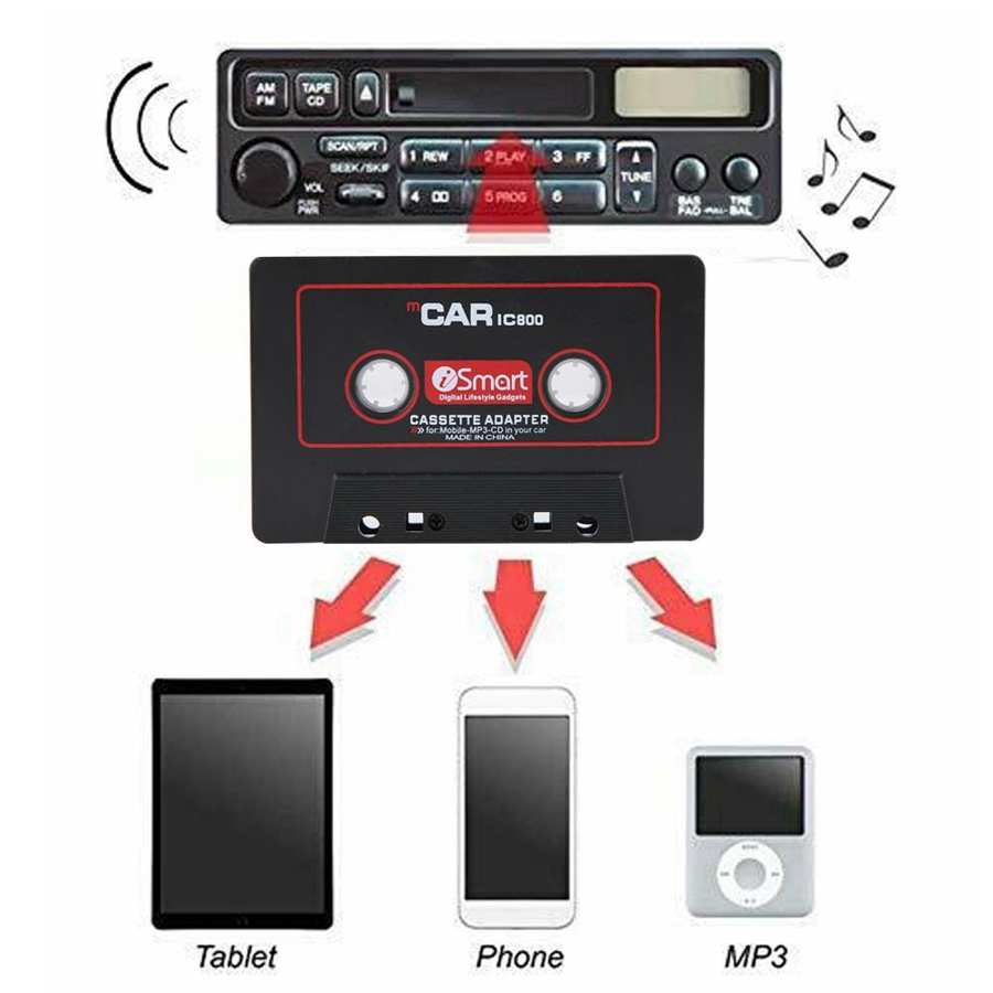 Tape Speler Auto Stereo Cassette Adapter Cd Md MP3 MP4 Speler Naar 3.5Mm Aux Audio Voor Mobiele Telefoon