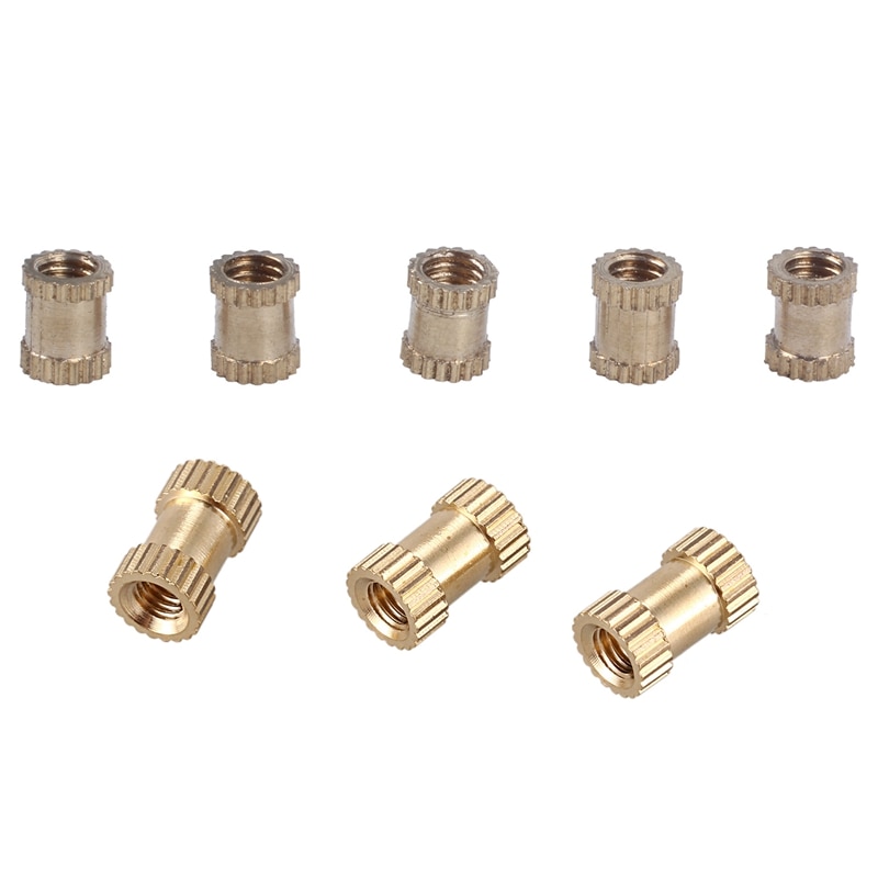 100Stck M3X8Mm Nähte Runde Metall Endlosen Schraube Gewinde Einsatz Würfel Durcheinander Tonne & 50Stck Spritzguss 3Mm x 5Mm x 4Mm Fittin