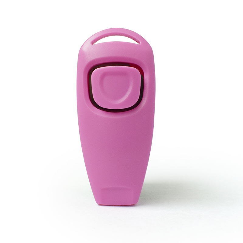 Silbato portátil de forma bonita para perros, guía de ayuda de entrenamiento con llavero, silbato de entrenamiento, productos suministros para mascotas: Rosa