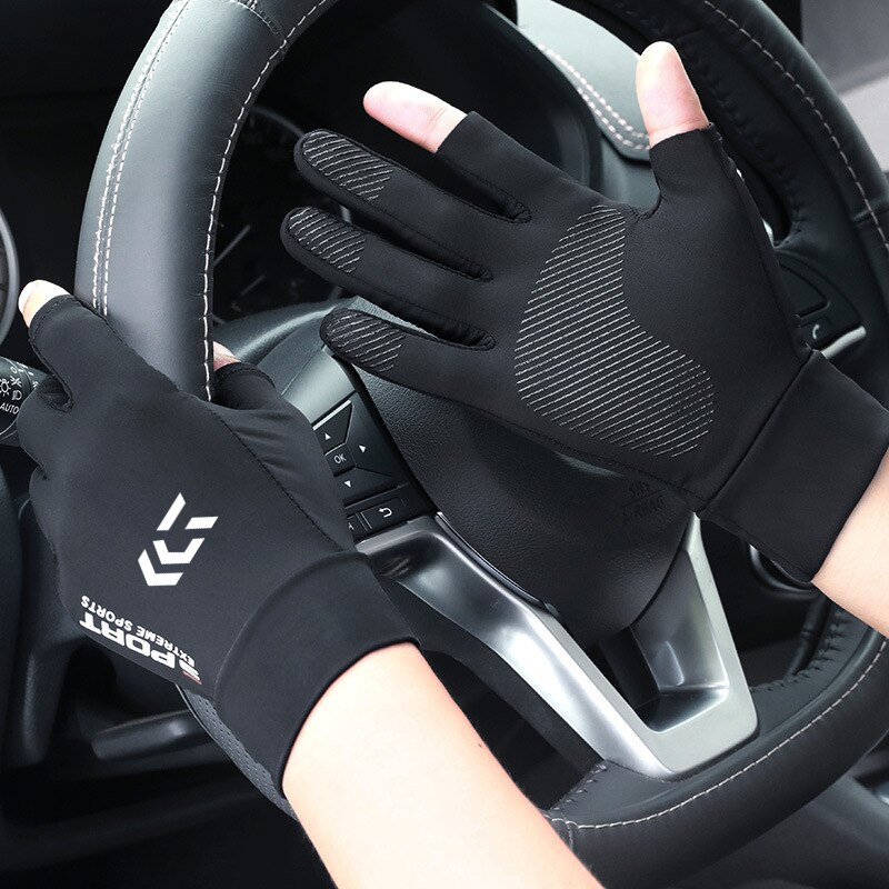 Outdoor Unisex Vissen Handschoenen Half Vinger Antislip Sport Ademend Stretch Uv-bescherming Stretch Fietsen Vissen Handschoenen