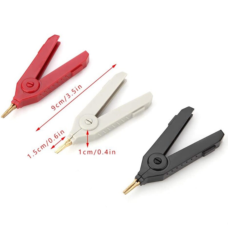 3Stck Alligator Klemmen Kupfer Gold Überzogen Alligator Klemme LCR Kelvin Prüfung Clip 20A Vergoldung Kupfer Alligator Schellen