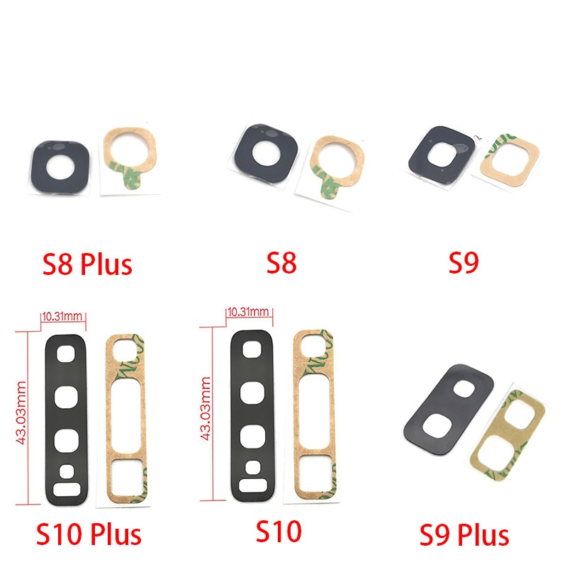 2pcs/lot Camera Glass Lens Back Rear Camera Glass Lens with Glue For Samsung S8 S9 Plus S10e S10 5G S20 Ultra Note 8 9 10 Lite