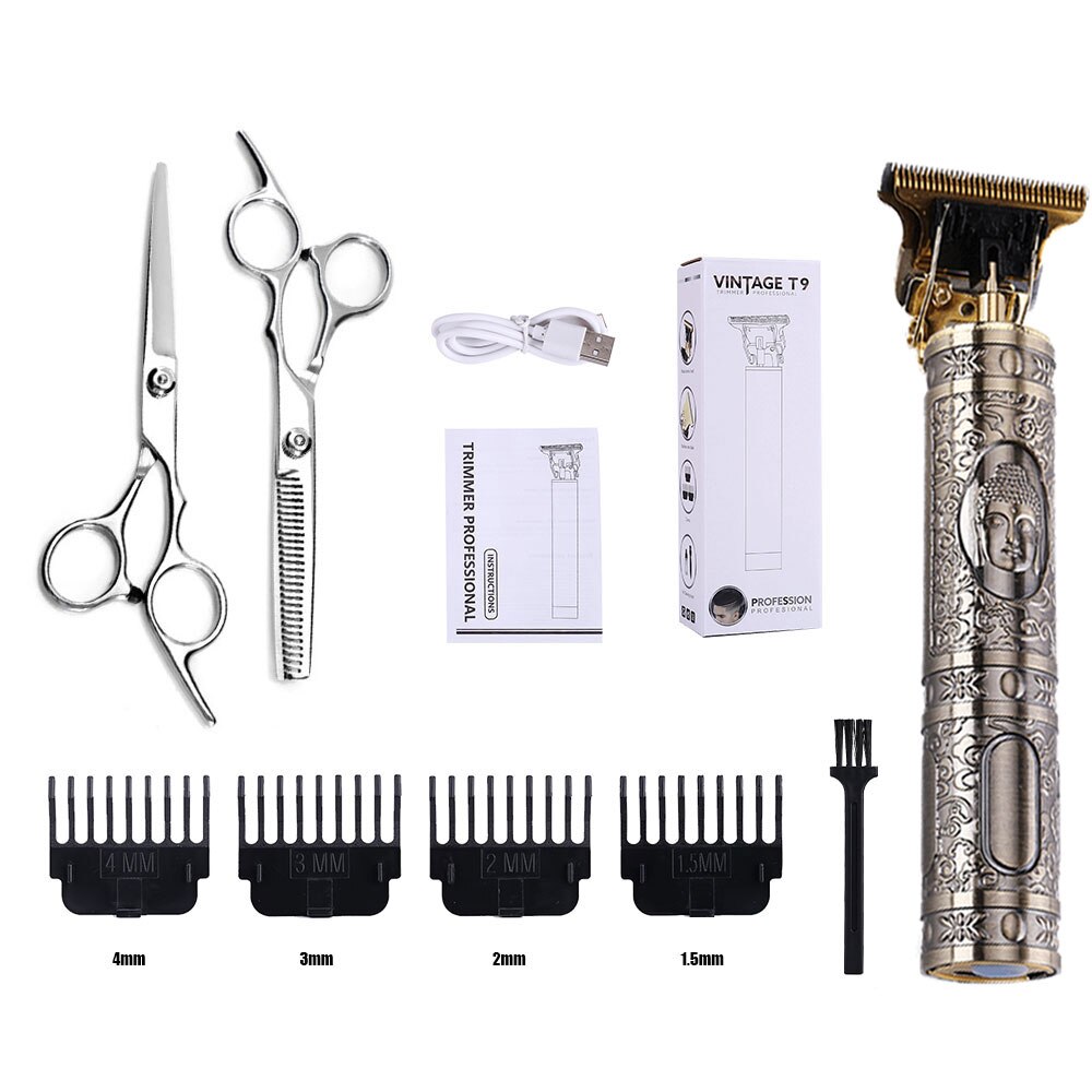 Professionelle Frisur Schneiden Aufladbare Elektrische Haarschneidemaschine Haar Bart Rasierer Mäihr Trimmer Cutter Männer Haarschnitt Maschine Tragbare: Buddha Kopf 2