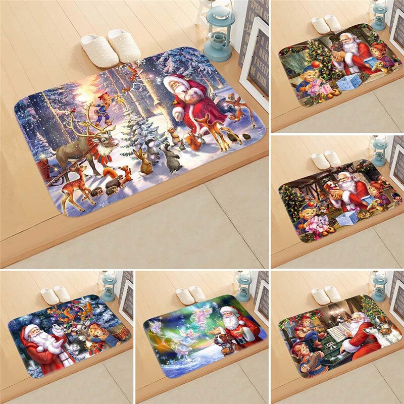 Père noël tapis de noël en plein air décoration de noël pour la maison ornements de noël de noël nouvel an