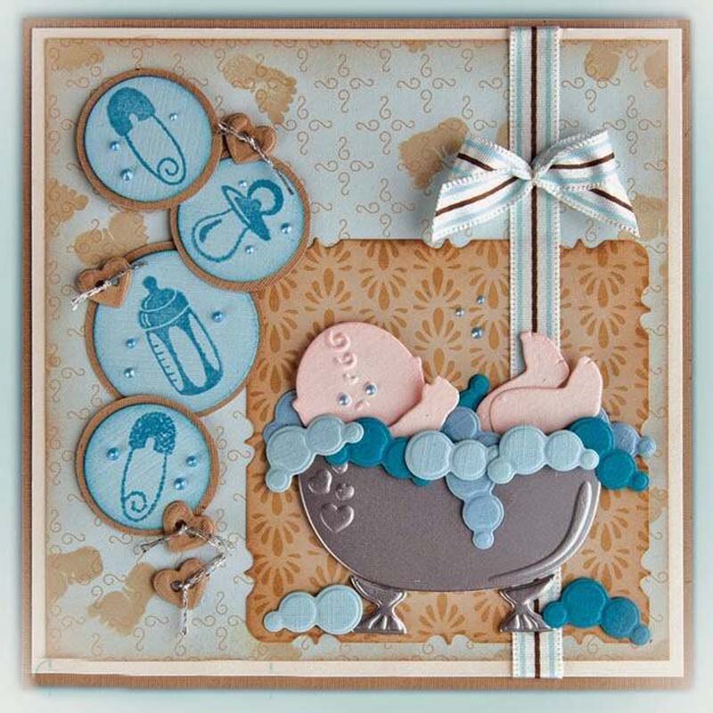 Baby metall skär stansar skär form form dekoration scrapbooking prägling papper hantverk form stans stenciler