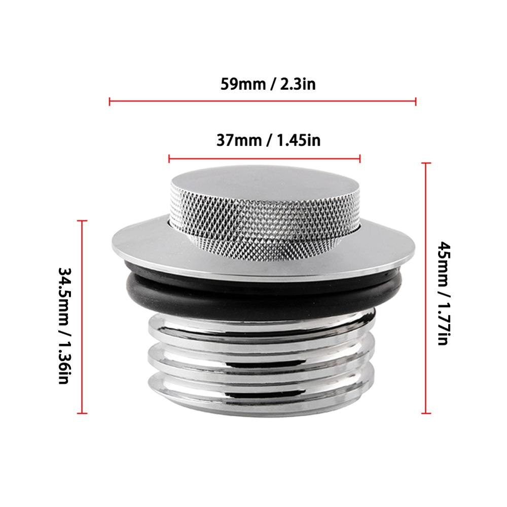 Motorcycle Flush Pop Up Reservoir Gas Cap Vented Brandstoftank Reservoir Gas Cap Voor Harley Bike Scooter Verchroomde