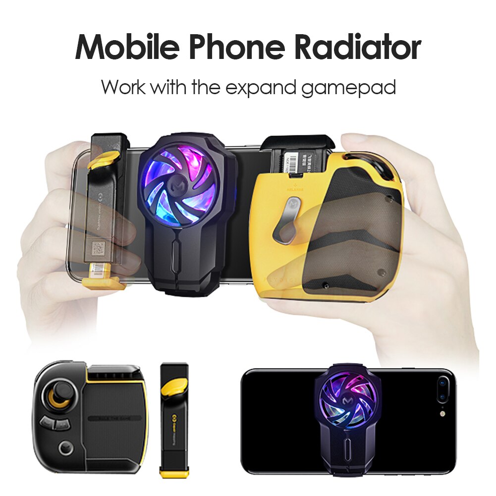 Universele Mobiele Telefoon Cooler Verstelbare Mobiele Telefoon Gamepad Koelventilator Met Rgb Backlight Voor Iphone Xiaomi Huawei Samsung