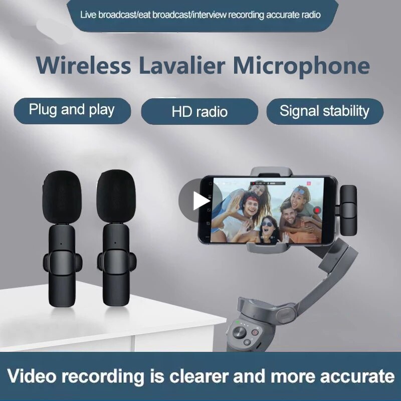 Lavalier Buttonhole Wireless Lapel Microphone Bluetooth Mic Mini For Cell Mobile Phone Tiny Micro Tie Small Mike Sound Mikrofon