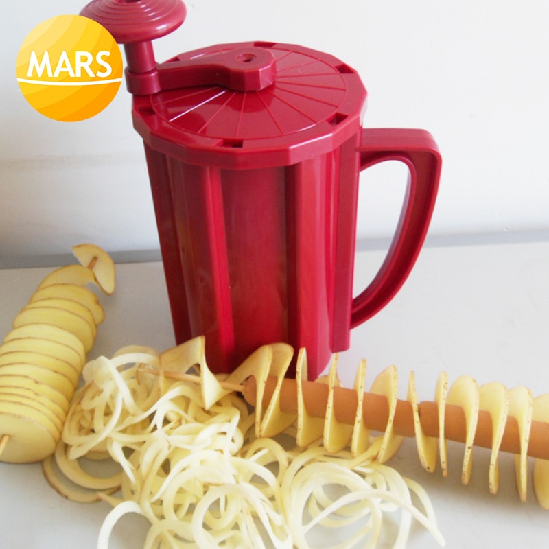 Manual Twisted Potato Slicer Curly Fries Twister Dog Spiral Potato Cutter 3 Functions Tornado Potato Cutter Slicing Machine