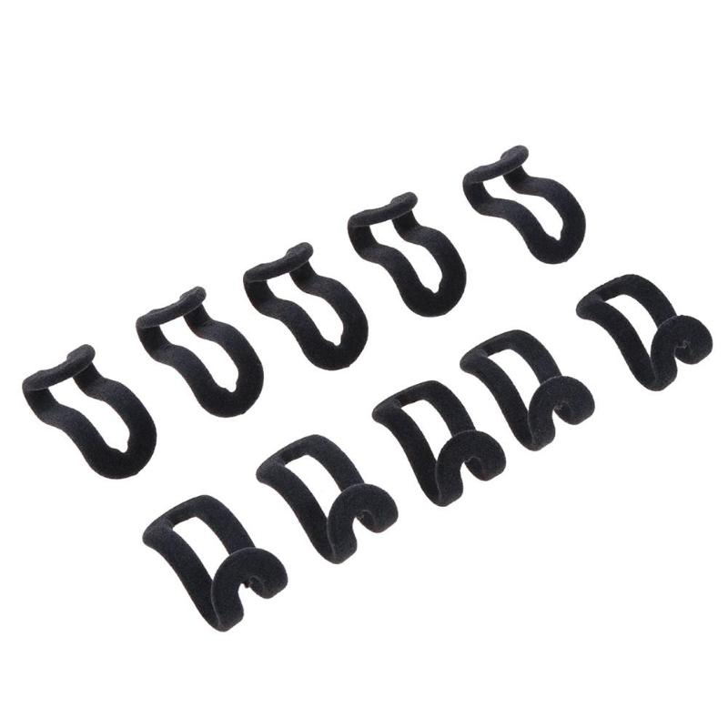 10/12pcs Cloth Hanger Hook Mini Flocking Clothes Hanger Easy Hook Closet Organizer Holder Save Space Non Slip Flocking Hanger: 10pcs B