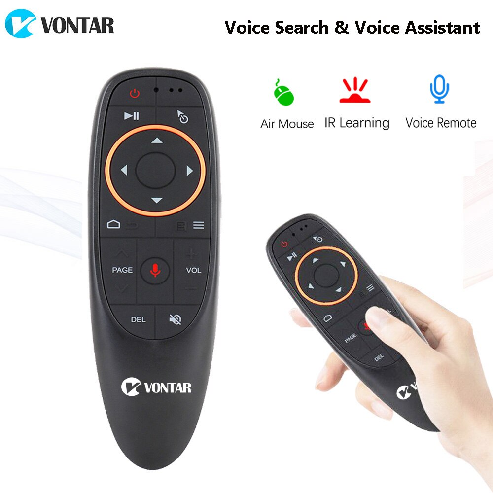 Télécommande g30 voix,  g30s souris aériennes, 2.4g mini claviers sans fil, gyroscope d'apprentissage infrarouge, assistant google pour android tv box pc: G10s