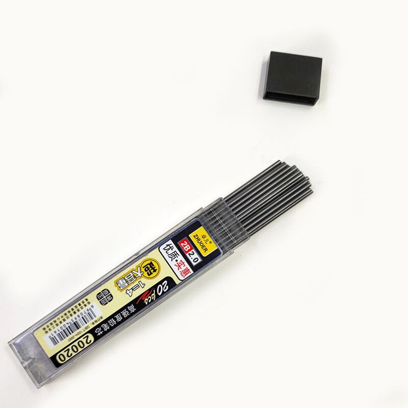 3Pcs Plastic Automatic Pencil Box 2.0mm Graphite Lead 2b Mechanical Pencil Refill