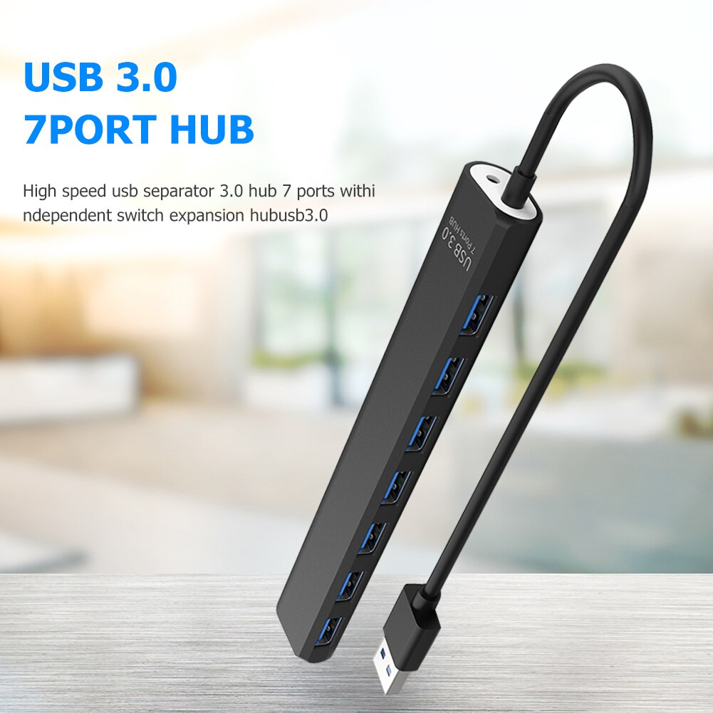 HUB USB Notebook convertitore di espansione per Smartphone portatile 7 porte USB 3.0 HUB 5Gbps Multi USB Power Splitter per Desktop portatile