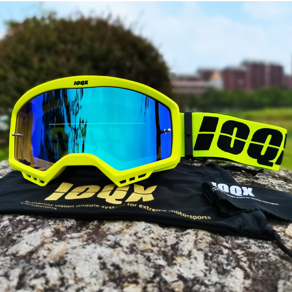 Ioqx Crossmotor Goggles Uv-bescherming Motocross Bril Atv Off Road Skiën Fietsen Lens Sunglass Outdoor Sport Helm Maskers