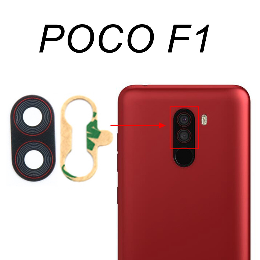 Original Rear Back Main Camera Glass Lens For POCO F1 F2 Pro F3 F4 GT X3 NFC M3 M4 X4 Pro 5G Replacement With Adhesive Tape: Poco F1