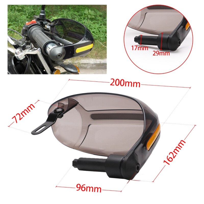 Motorcykel smuts cykel handskydd skoter vindkörning fallande händer skydd 22mm styr 2 st / par