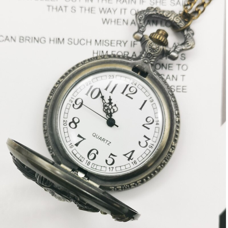 Top Brand Chinese Zodiac Pig Quartz Pocket Watch Necklace Pendant Carving Back for Women Men CF1085