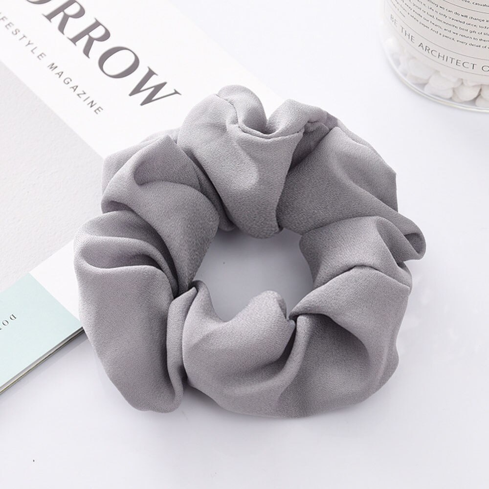 Vrouwen Haar Accesoires Effen Kleur Haar Tie Scrunchies Chiffon Paardenstaart Haar Scrunchy Houder Touw Hoofddeksels Voor Meisjes Vrouwen