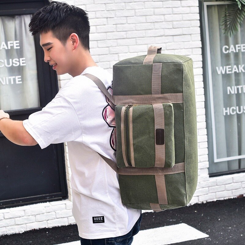 Bolso de lona de gran capacidad para hombre, bolsa de hombro para gimnasio, de lona, de entrenamiento, deportivo, 40L, novedad