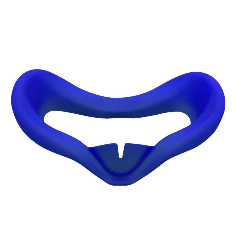 Soft Anti-sweat Silicone Eye Mask Case Cover Skin for Oculus Quest 2 VR Glasses Face Eye Cover Pad: Blue