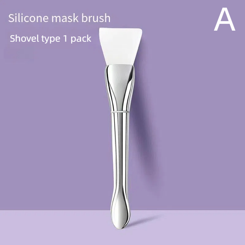 Sminkeverktøy multifunksjonell silikon ansiktsmaskebørste myk hår ansiktsbørste applikator for ansiktsmaske skjønnhetssalongbørster: Svart