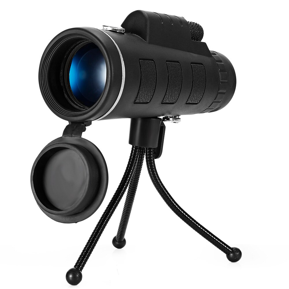 Mira telescópica monocular de 40x60, zoom para smartphones, câmera, camping, trilhas, pescarias, com suporte para telefone e tripé: Default Title