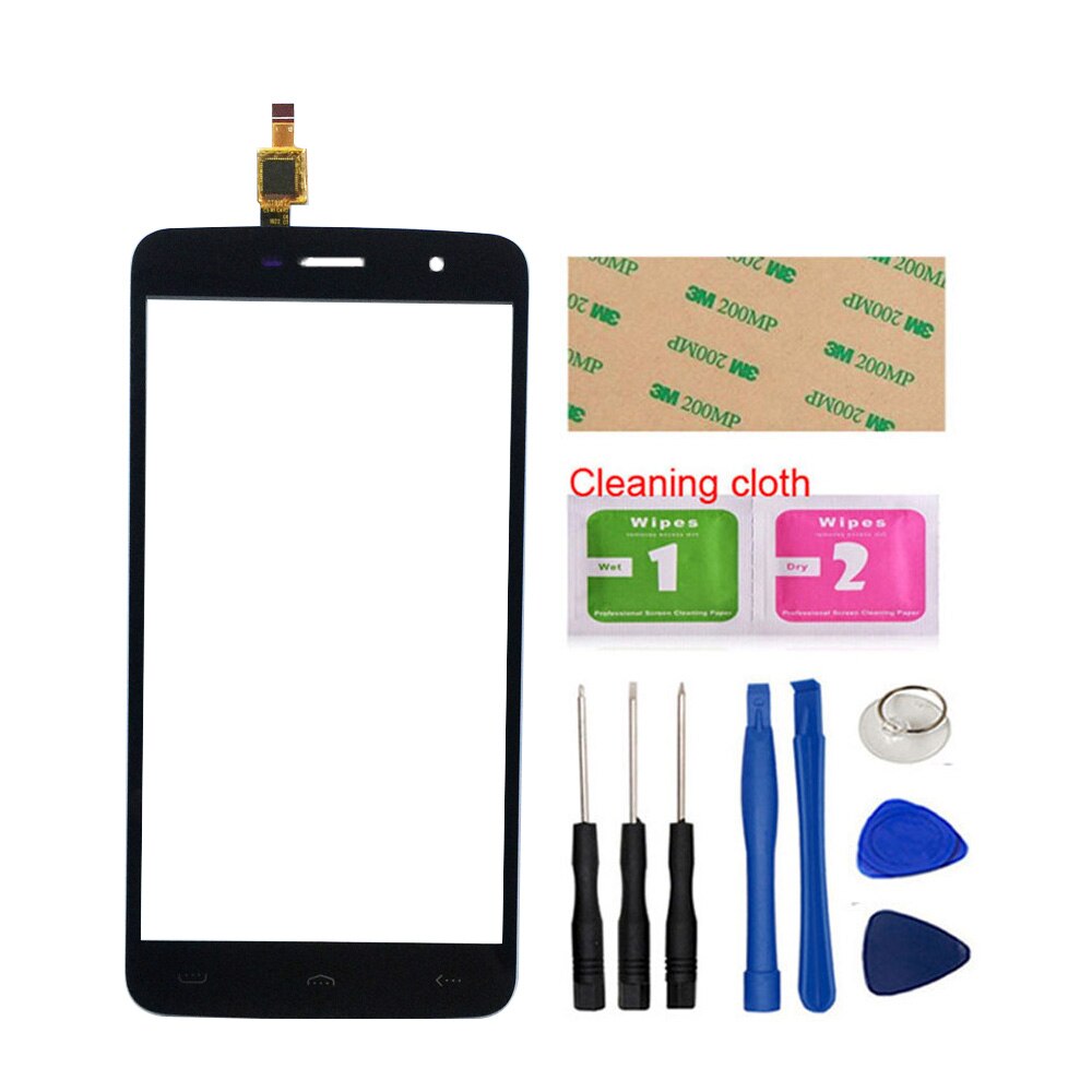 5.5'' Touch Screen Glass For Homtom HT17 Touch Panel For Homtom HT17 Pro Touch Screen Digitizer Tools 3M Glue: Black With Tools