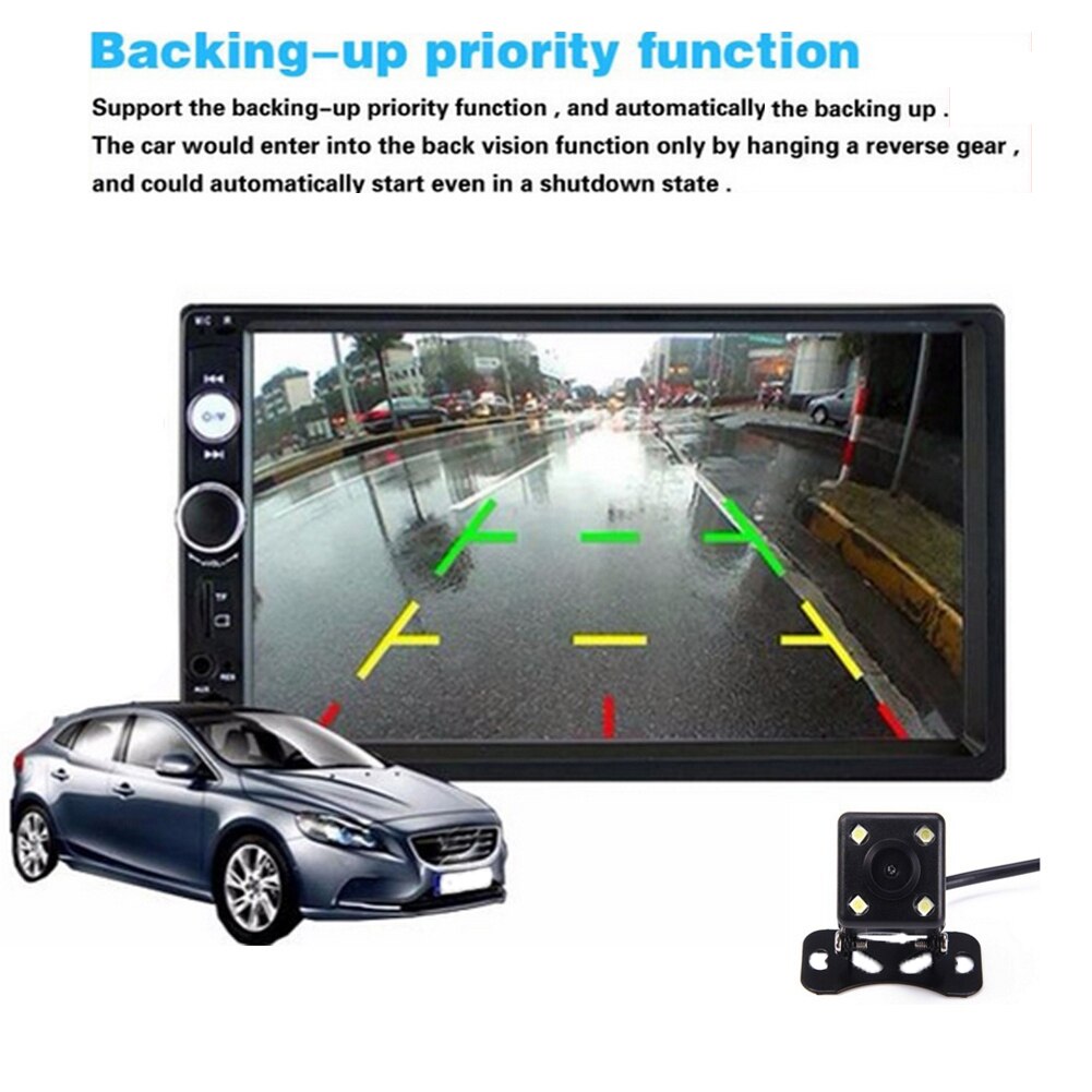 Car MP5 Player 7023B 7 Inch Full HD 2 DIN Car Bluetooth Touch Screen Stereo Radio with Rearview Camera bluetooth адаптер aux