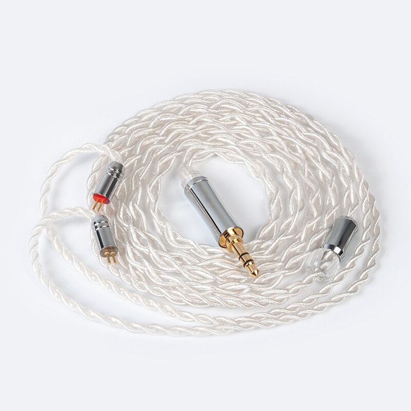 TRI Through 4 Core High purity 5N Single Crystal Copper winding cable 2pin/MMCX/QDC/TFZ with 2.5/3.5/4.4 Connector KS2: 2 pin 3.5mm