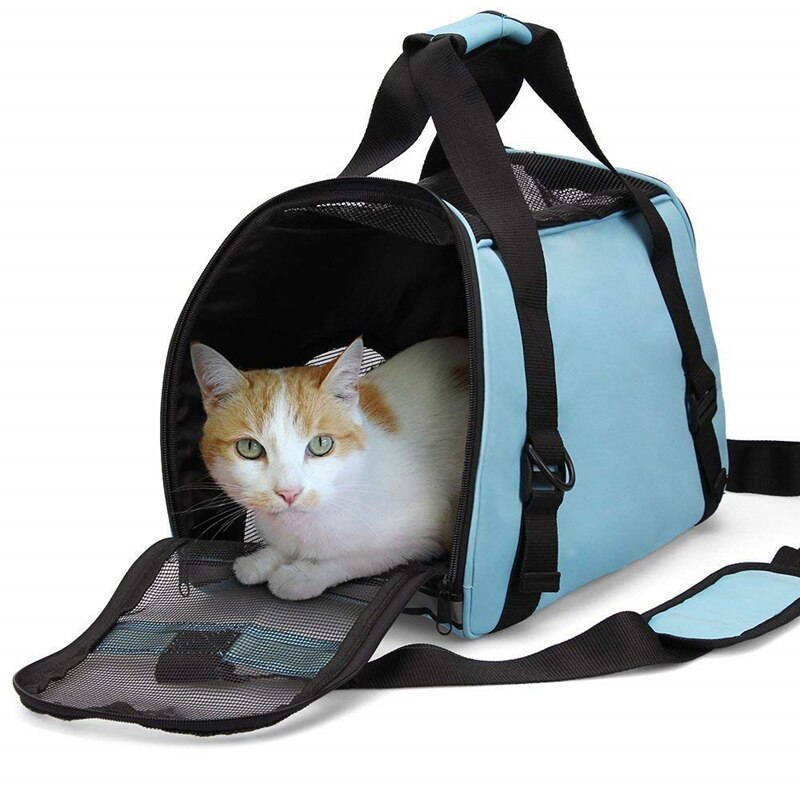 Cat Travel Carrier Bag, Comfort Portable Foldable Pet Bag Airline Approved for Dogs,Large Cats and Puppies Animal