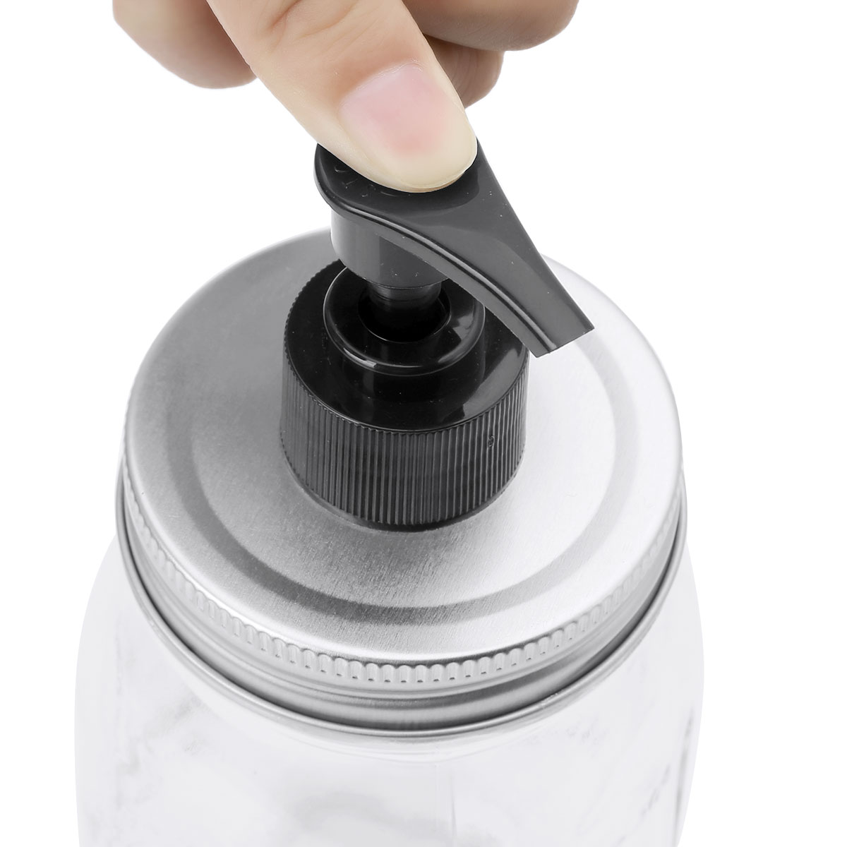 2 rustfrit stål sæbe lotion pumpe køkken badeværelse murer krukker væskeflasker konserves dispenser låg sæt presse dispensador værktøjer