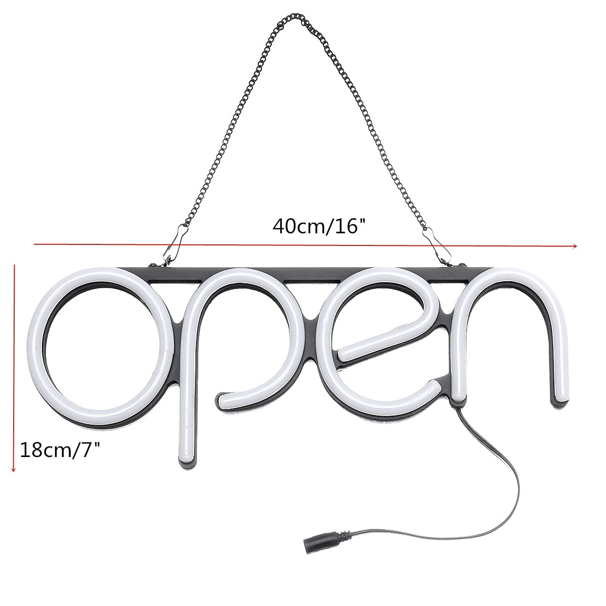 OPEN Neon Sign Light Bar Pub Display Party Neon Bulb Home Room Wall Decoration Advertising Commercial Lighting 100-240V US Plug