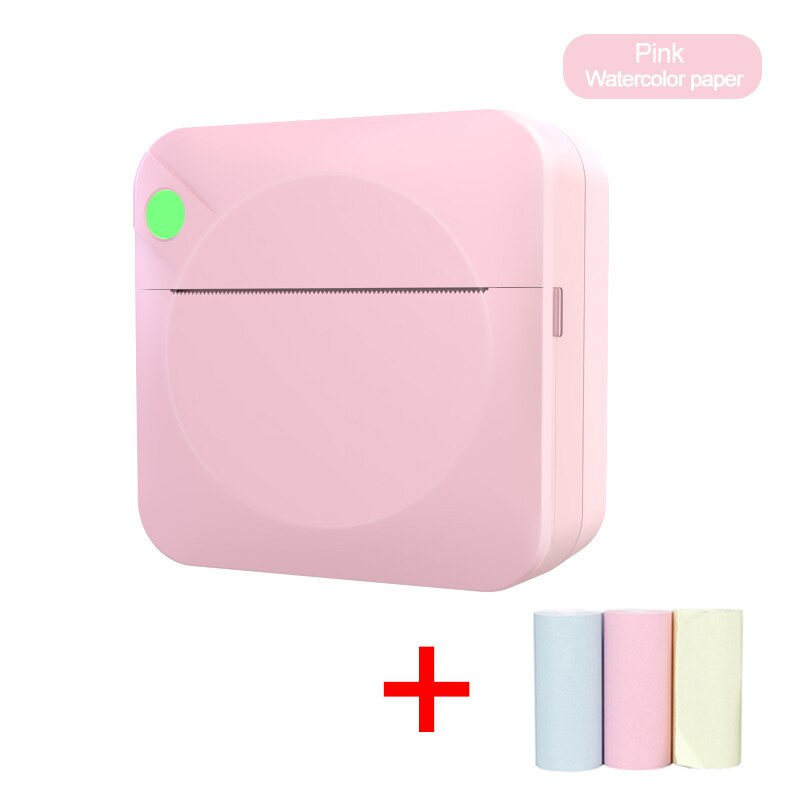 Mini Printer Self-adhesive Label Printer Pocket Thermal Printer WInkless Wireless BT Connect Portable printer 200dpi: BPFS