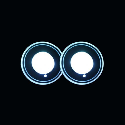 Uds Micro USB recargable LED RGB Color de luz de coche posavasos de bebidas titular Mat inteligente de la lámpara del coche taza de agua accesorios: Single Lighting Ring