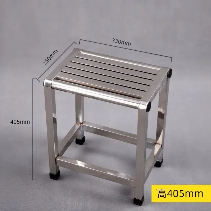 Waterproof Stainless Steel Low Stool Bath Bench Picking Stool Thickening Sgabello Pieghevole Portatile Household High Stool: Red