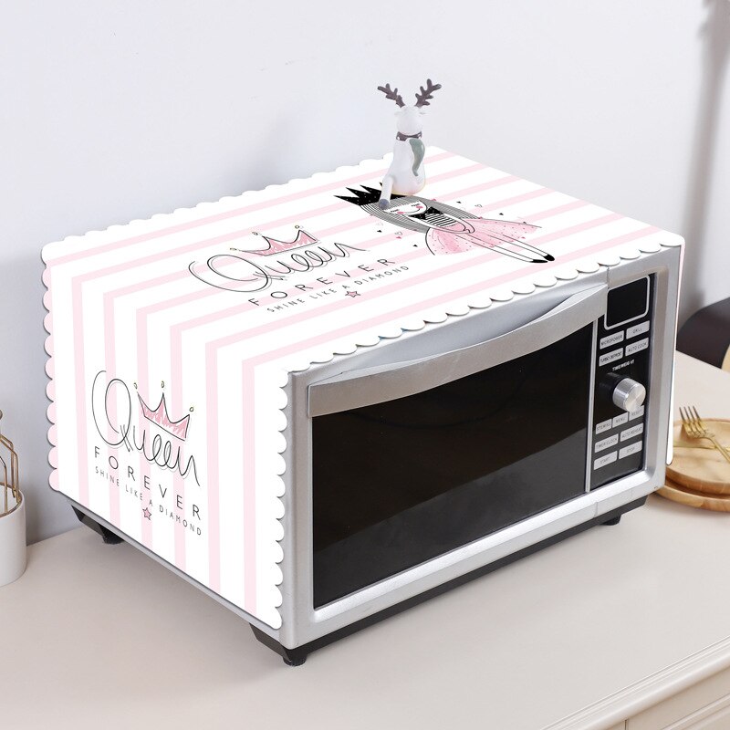 Kitchen Microwave Cover Simple Oven Refrigerator Hood Oil Dust Cover Kitchen Accessories Supplies Home Decoration: J