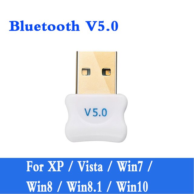 PIXLINK Usb Bluetooth Adapters 5.0 Usb Draadloze Computer Adapter Receptor Laptop Earphone Audio Printer Data Dongle Receiver: Blue