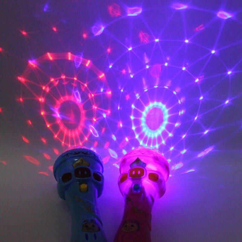 Flash Of Light Microphone Glowing Luminous Star Rod Singing Music Shine Portable Funny LED Toys For Children