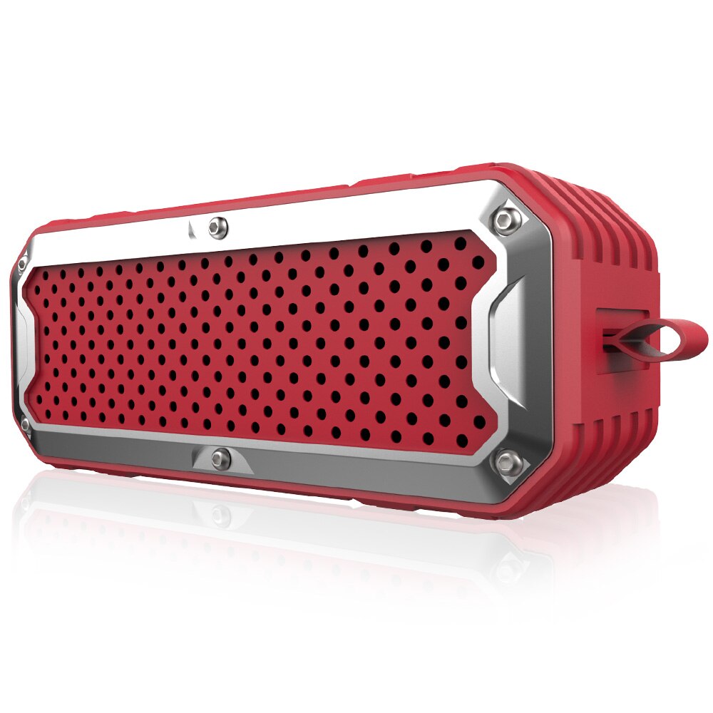 Ijveraar S6 Outdoor Stereo Bass Bluetooth Speaker Draadloze Subwoofer Aux Tf Card MP3 Spelen Met Microfoon: Rood